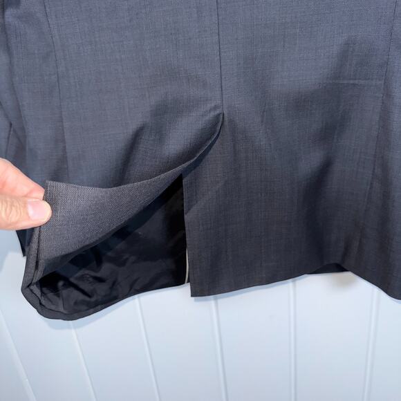 Hugo Boss Slim Fit Suit Men's 38R Dark Gray 2 Button Flat Front Pants Dapper USA - Picture 8 of 16